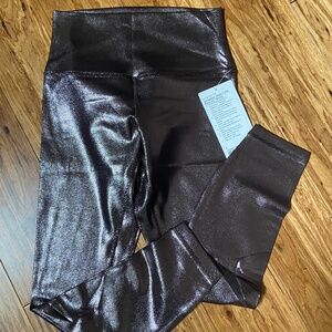Lululemon align high rise pants 25" radiant foil French press size 6